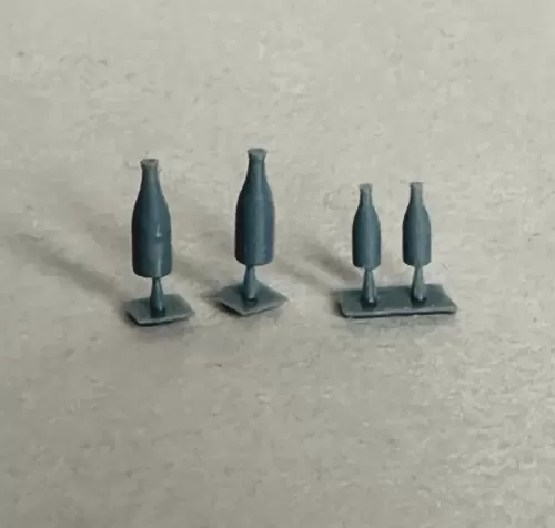 3D 1:48th Grey Bottles (Set of 4)