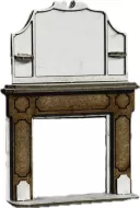 1:48th Formal Fireplace & Overmantle