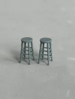 3d 1:48th Pair of Tall Stools