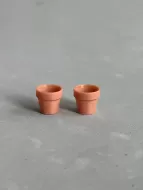 3D 1:48th Small Flower Pot (pair of) - Terracotta