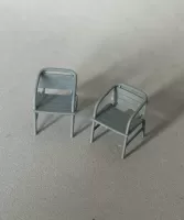 3D 1:48th Pair of Outdoor Chairs