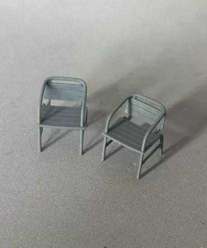 3D 1:48th Pair of Outdoor Chairs