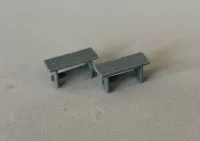 3D 1:48th Pair of Rustic Benches