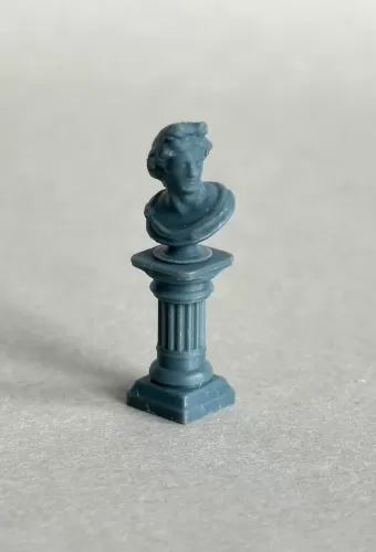 3D 1:48th Bust & Pillar (Grey)