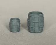3D 1:48th Pair of Open Barrels