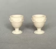 3D 1:48th Pair of Large Scalloped Urns