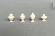 3D 1:48th Set of 4 Small Lidded Urns